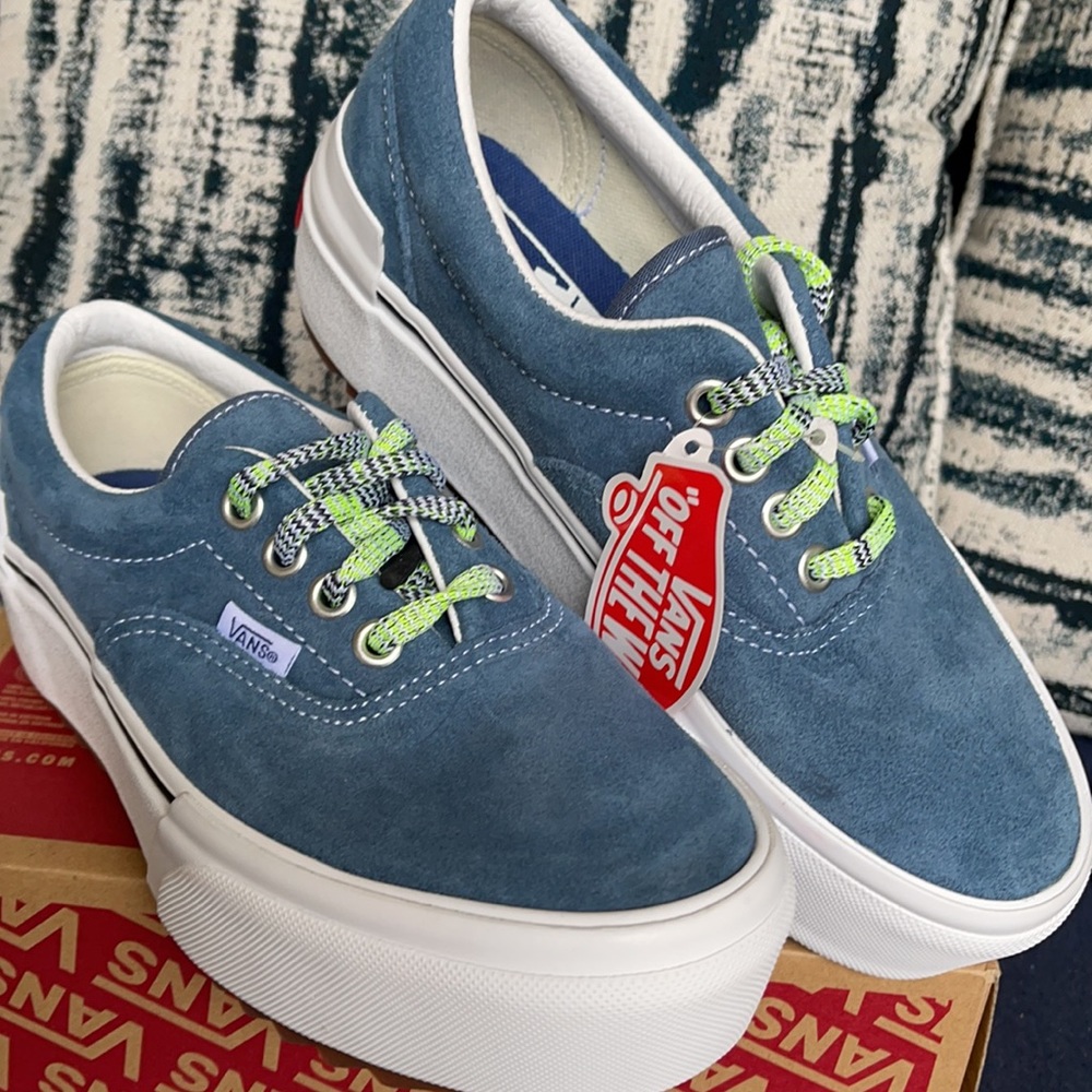 Vans Era Stacked Multi Lace Cementbl True White Mens Platforms - Picture 7 of 16